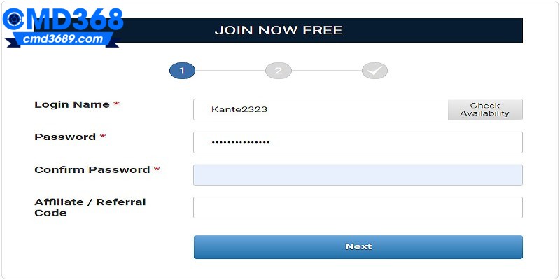 Quá trình đăng nhập CMD368 chi tiết
